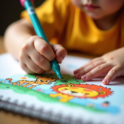 Kids Mess Free Painting with Magic Water Pen - Colors Reveal Magically